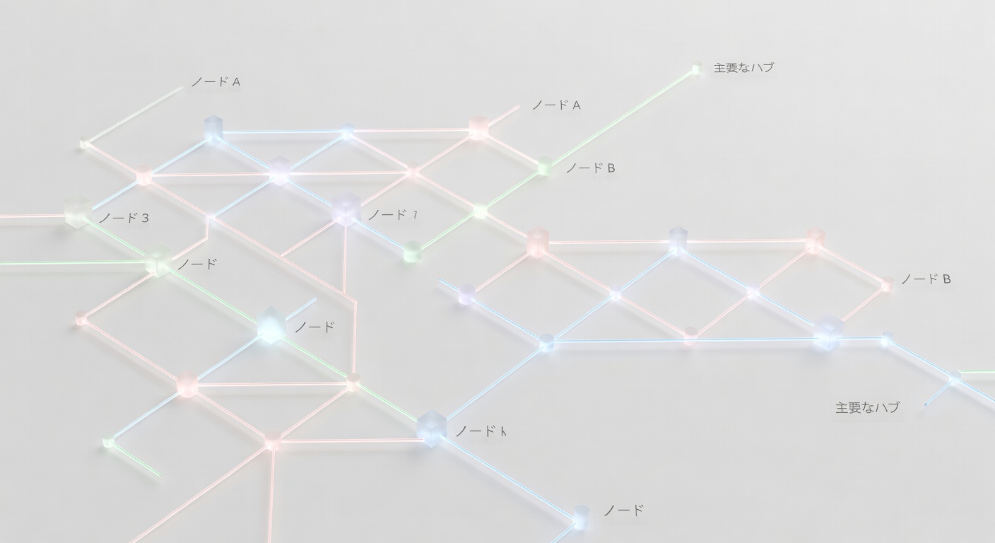 ネットワークノードの信頼性と分散構成のビジュアル